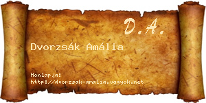 Dvorzsák Amália névjegykártya
