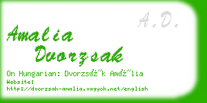 amalia dvorzsak business card